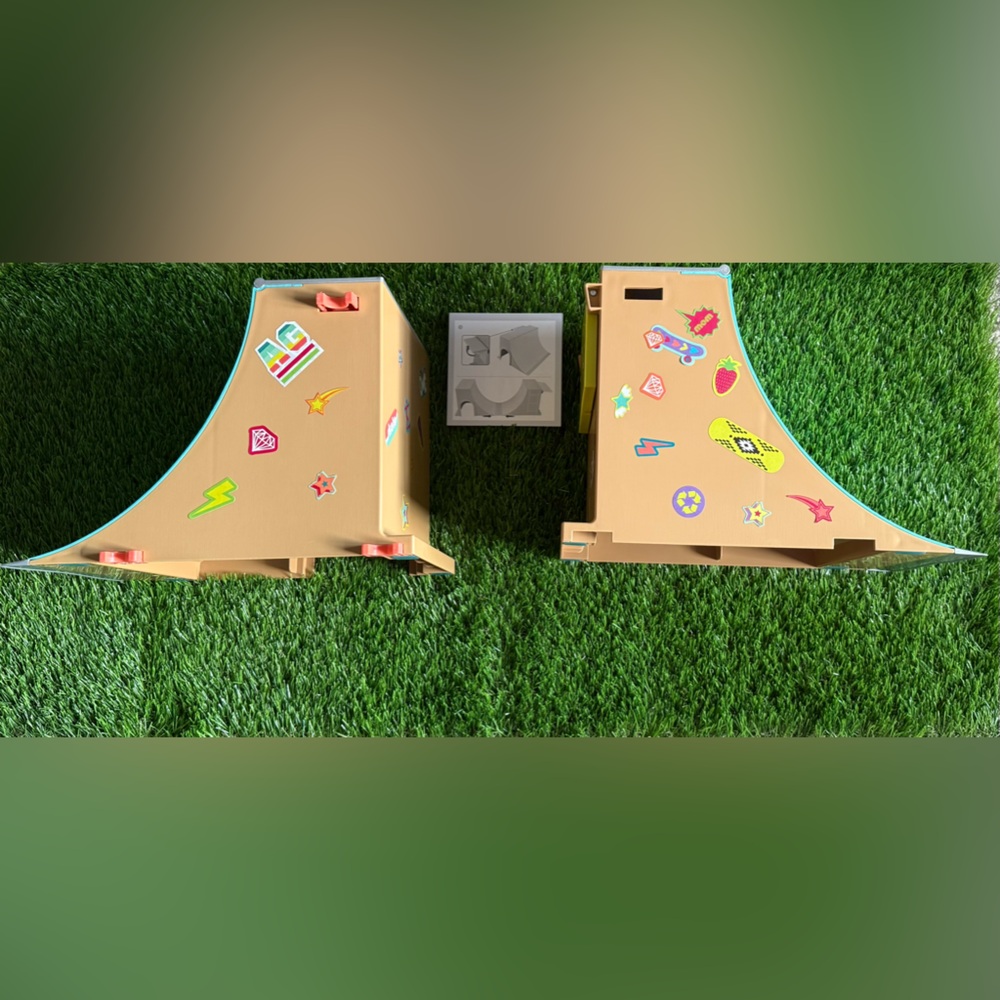 Colorful American girl doll Skateboard Ramp Set